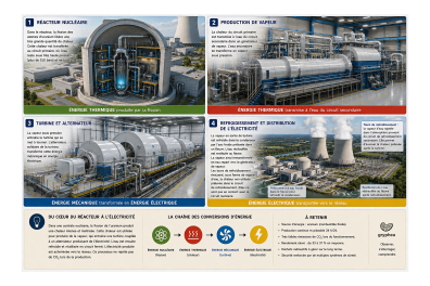 La production d'électricité dans une centrale nucléaire